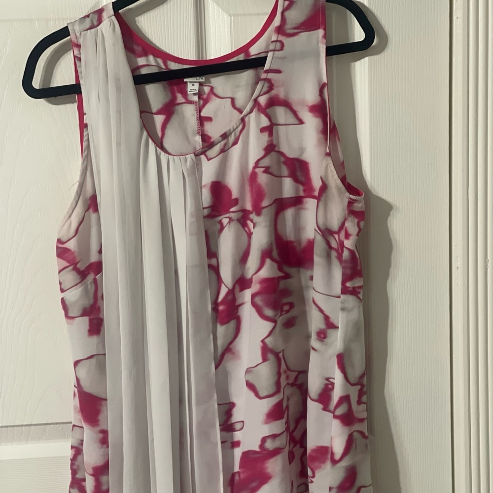 6th Lane Pink Grey White Blouse